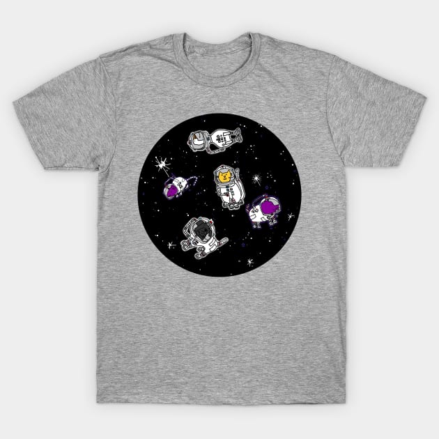 Astronaut Animals in Space T-Shirt by ellenhenryart